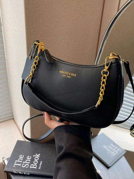 حقيبة كتف أنيقة من الجلد الصناعي المقاوم للماء — تصميم عملي مناسب للعمل، التسوّق والسفر