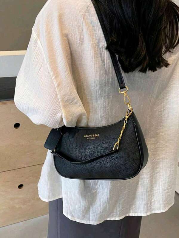 حقيبة كتف أنيقة من الجلد الصناعي المقاوم للماء — تصميم عملي مناسب للعمل، التسوّق والسفر